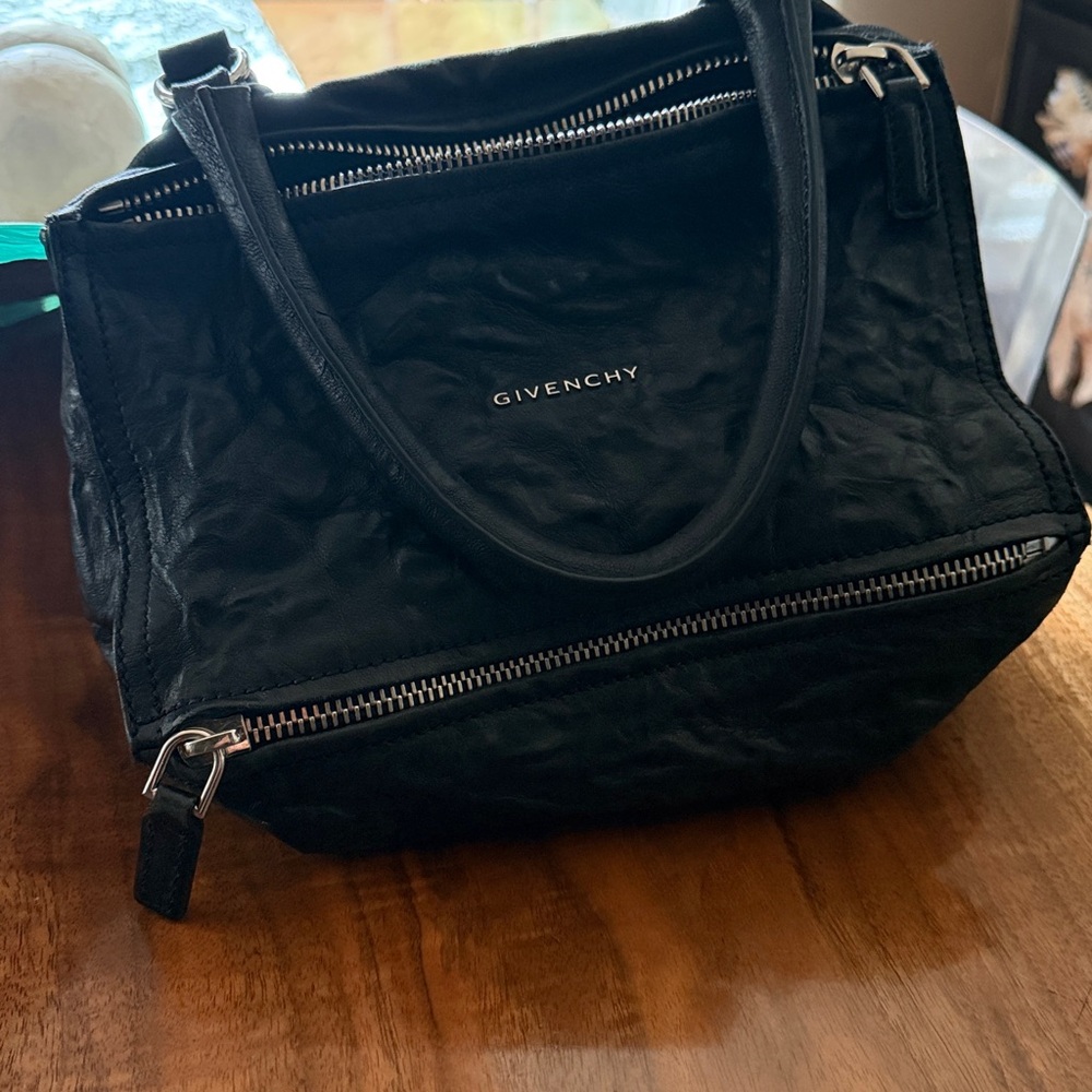 Givenchy Pandora Black Leather Crinkle Bag